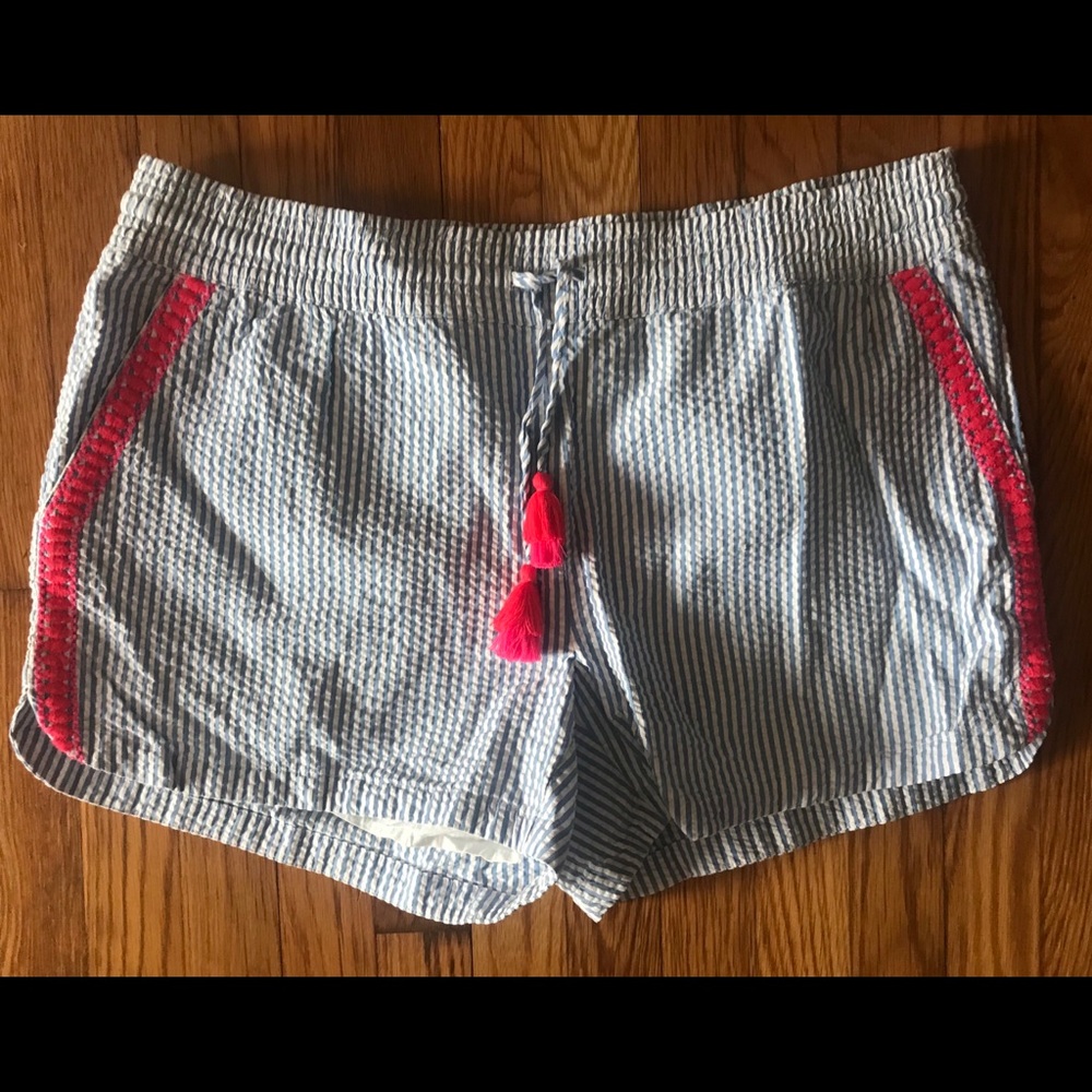 Vineyard Vines Seersucker Lg Shorts w. Embroidery